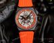 Super High AAA Replica Zenith Defy Classic 41mm Watches Skeleton Dial Orange Rubber Band (3)_th.jpg